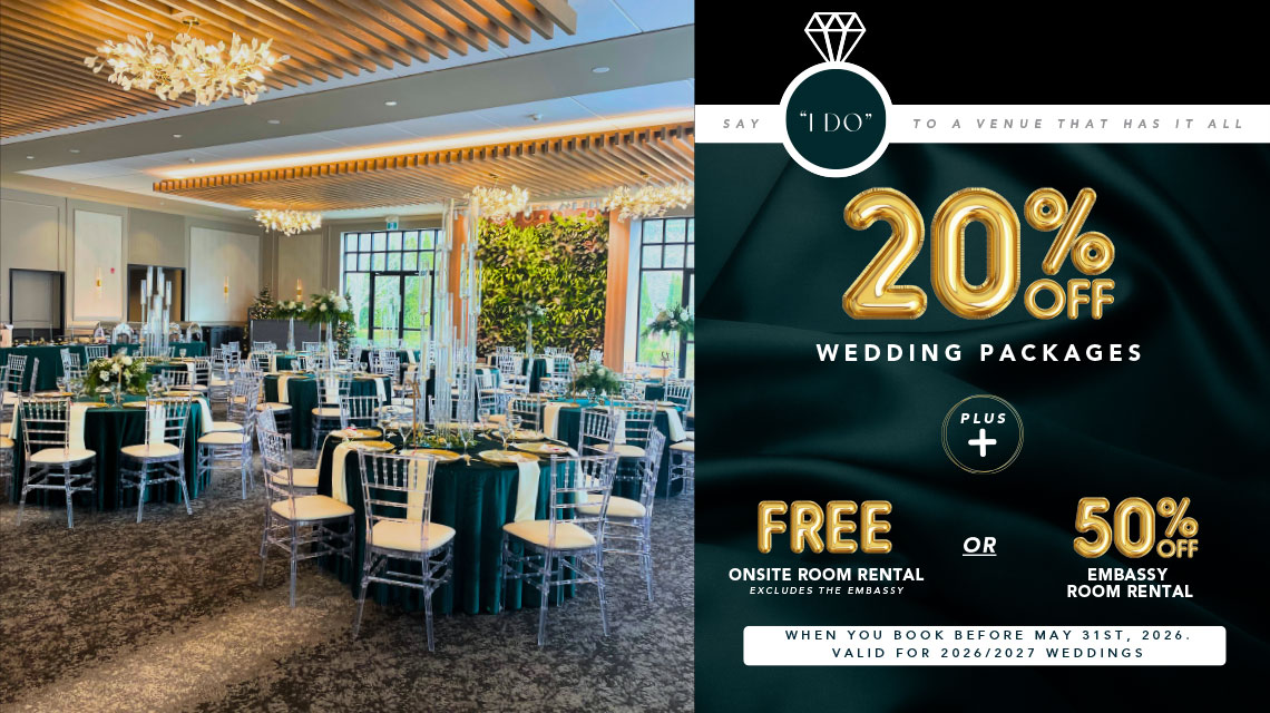 Wedding packages 20% off